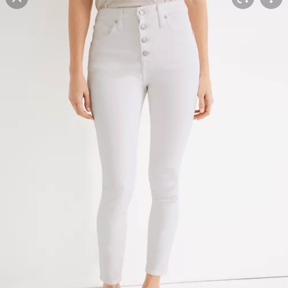Madewell Curvy High-Rise Skinny Crop Jeans - white